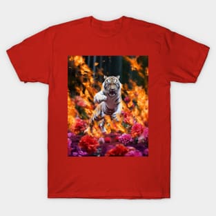 Floral Inferno Tiger 2 T-Shirt